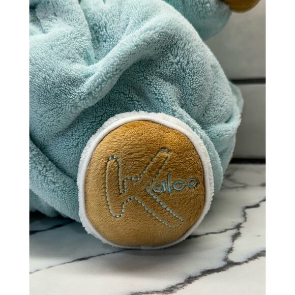 Kaloo Chubby Aqua Blue Baby Plush Cat Kitten 10" - Picture 2 of 4